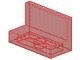 4865-17G Paneel 1x2x1 (bankje) rechte hoeken transparant rood gebruikt *1L017