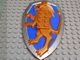 53347pb01-84 Groot schild leeuw op blauwe achtergrond koper NIEUW *0L0000