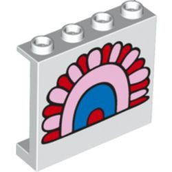 60581pb071-1 Paneel 1x4x3 met regenboog wit NIEUW *1L0000