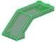 6070-20G Ruit 5x2x 1 2/3- 1x gebogen transparant groen gebruikt *