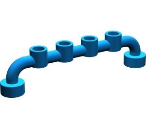 6140-7G Balk met vier noppen blauw gebruikt *1L051