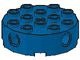 6222-7 Steen, rond 4x4 met gaten blauw NIEUW *5D000