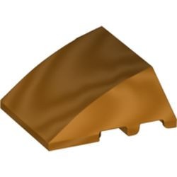 64225-115 Steen, wig 4x3 geen noppen bovenop goud, parel gebruikt *1G3