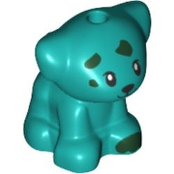 69901pb05-39 Kleine puppy met vlekjes turquoise, donker NIEUW *0D000