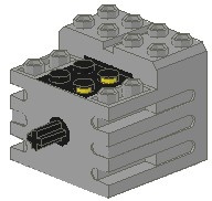 71427c01-9 Motor, Mini-motor 9 volt (ouder zwaarder nummer) PAST NIET DOOR BRIEVENBUS lichtgrijs (klassiek) NIEUW *5D0000