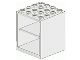 839-1G Kast 4x4x4 VIERKANT gat voor wasbak (pakketzending) wit gebruikt *1O004