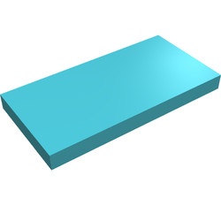 87079-156 Tegel 2x4 blauw, middenazuur NIEUW *1L120+136