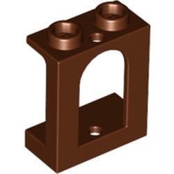 90195-88 Raam 1x2x2 kasteel met halfrond raam bruin, roodachtig NIEUW *1L0000