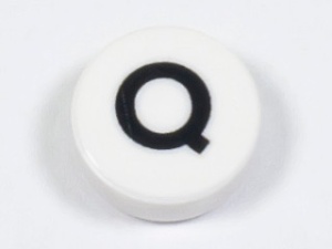 98138pb227 Tegel 1x letter Q wit NIEUW *0L0000