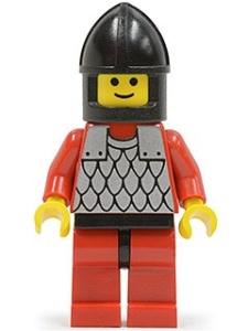 cas161G Scale Mail - rode, Chin-Guard, rode benen gebruikt *0M0000