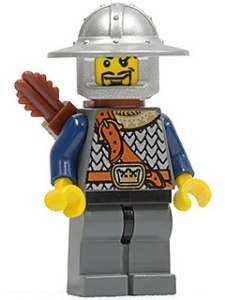 cas345G Undead- Knecht 12, zilveren helm met brede rand, pijlhouder gebruikt *0M0000