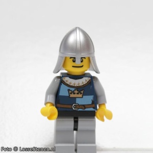 cas371 Fantasy era - Ridder, zilveren helm nekbeschermer NIEUW *0M0000