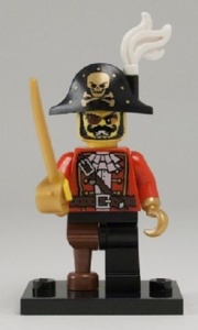 col08-15 Piratenkapitein met zwaard en standaard NIEUW *0M0000