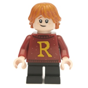hp207 HP Ron Weasley donkerrode trui letter R NIEUW *0M0000