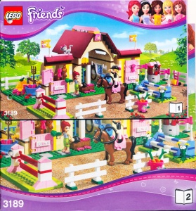 INS3189-Gb 3189 BOUWBESCHRIJVING- Friends: Heartlake Stables MET GAATJES AAN ZIJKANT gebruikt *LOC BE