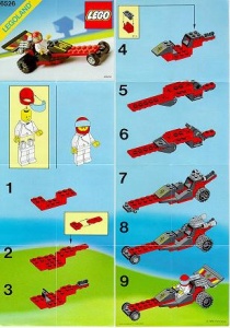 INS6526-G 6526 BOUWBESCHRIJVING- Red Line Racer gebruikt *LOC RBL