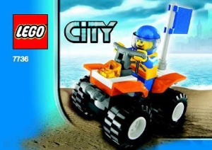 INS7736-Gb 7736 BOUWBESCHRIJVING- Coast Guard Quad Bike MET GAATJES AAN DE BOVENKANT gebruikt *