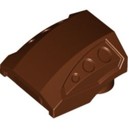 LEGO 44675-88 Dakpan 2x2 gebogen met drie zijgaten aan beide kanten bruin, roodachtig NIEUW *1L0004267917