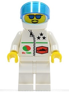 oct038G Octan - Stars met witte helm, Tr. Dark blauw Visor, witte benen gebruikt *0M0000