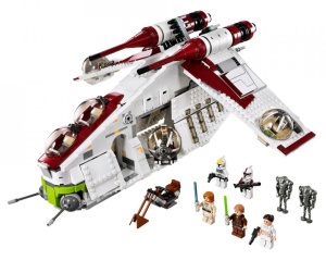 Set 75021X-GB Republic Gunship gebruikt deels gebouwd *B036