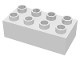 UNI3011-1 COMPATIBEL met DUPLO steen 2x4 (Hubelino) wit NIEUW *