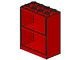 1-5G Boekenkast 4x2x4 rood gebruikt *1O004