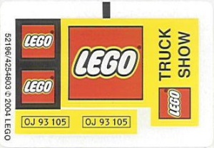 10156stk01 STICKER Lego truck NIEUW *0S0000