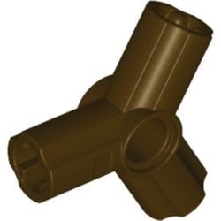 10288-120 Technic, Hoekverbinding drievoudig bruin, donker NIEUW *0L0000