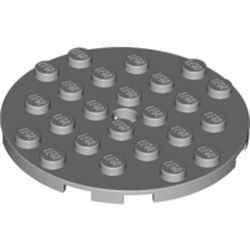 11213-86 Platte plaat 6x6 rond grijs, licht (blauwachtig) NIEUW *5K0000