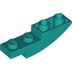 13547-39 Omgekeerde dakpan 4x1 rond turquoise, donker NIEUW *1L000