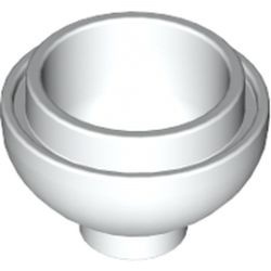 15395-1 Steen, 2x2x1 dome BODEM wit NIEUW *1L083