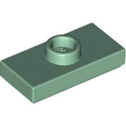 15573-48 Platte plaat 1x2 met 1 nop groen, zandkleurig NIEUW *1L348