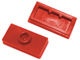 15573-5 Platte plaat 1x2 met 1 nop rood NIEUW *1L348