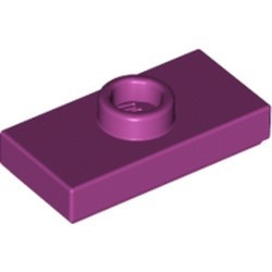 15573-71 Platte plaat 1x2 met 1 nop magenta NIEUW *1L348