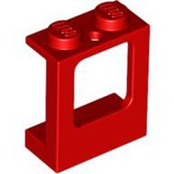 2377-5G Raam 1x2x2 in paneel- 2 gaten onderin- glas:4862 (loc 04-04) rood gebruikt *1L0000