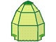 2409-16G Ruit 10x10x12 kwartdome transparant, neongroen gebruikt *