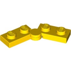 2429c01-3 Scharnierplaat 1x4 compleet (horizontaal 2 x 1x2) geel NIEUW *1L300