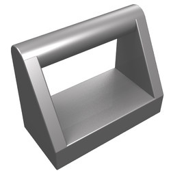 2432-95 Tegel 1x2 met hendel bovenop zilver, mat NIEUW *1L321