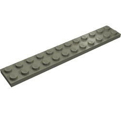 2445-10G Platte plaat 2x12 donker, grijs (klassiek) gebruikt *5D0000