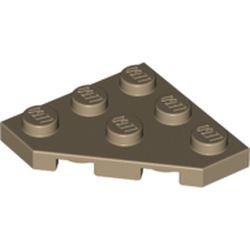 2450-69G Platte plaat 3x3 afgekapte hoek crème,donker gebruikt *R2