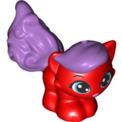 24883pb01-5 Kat met middenlavender staart rood NIEUW *0D000