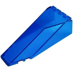 2507-14G Cockpit glas 10x4x2 1/3 transparant donkerblauw gebruikt *3L0000