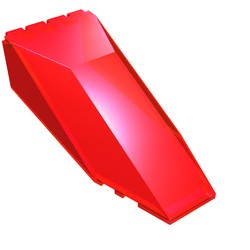 2507-17G Cockpit glas 10x4x2 1/3 transparant rood gebruikt *3L0000