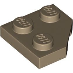 26601-69 Wig plaat 2x2 afgekapt hoekje crème,donker NIEUW *1L221+2