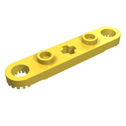 2711-3 Technic, Plaat 1x5 met gaten en centraal asgat geel NIEUW *0D407