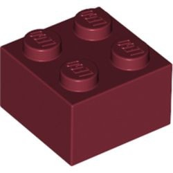 3003-59 Steen 2x2 rood, donker NIEUW *5K0000