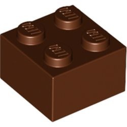 3003-88 Steen 2x2 bruin, roodachtig NIEUW *5K0000