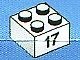 3003pb051-1 Steen 2x2 opdruk 17 wit NIEUW *5K0000