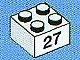 3003pb061-1 Steen 2x2 opdruk 27 wit NIEUW *5K0000