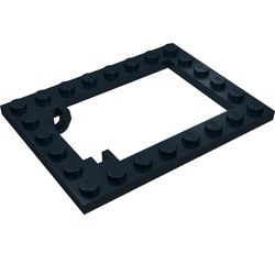 30041-11 Platte plaat 6x8 met trapgat voor luik korte scharnier zwart NIEUW *3R0000